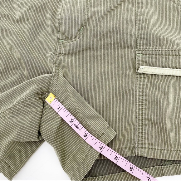 Horny Toad Women's Green Khaki Pinstripe Outdoor Casual Hiking Shorts Size 8 - Picture 9 of 9